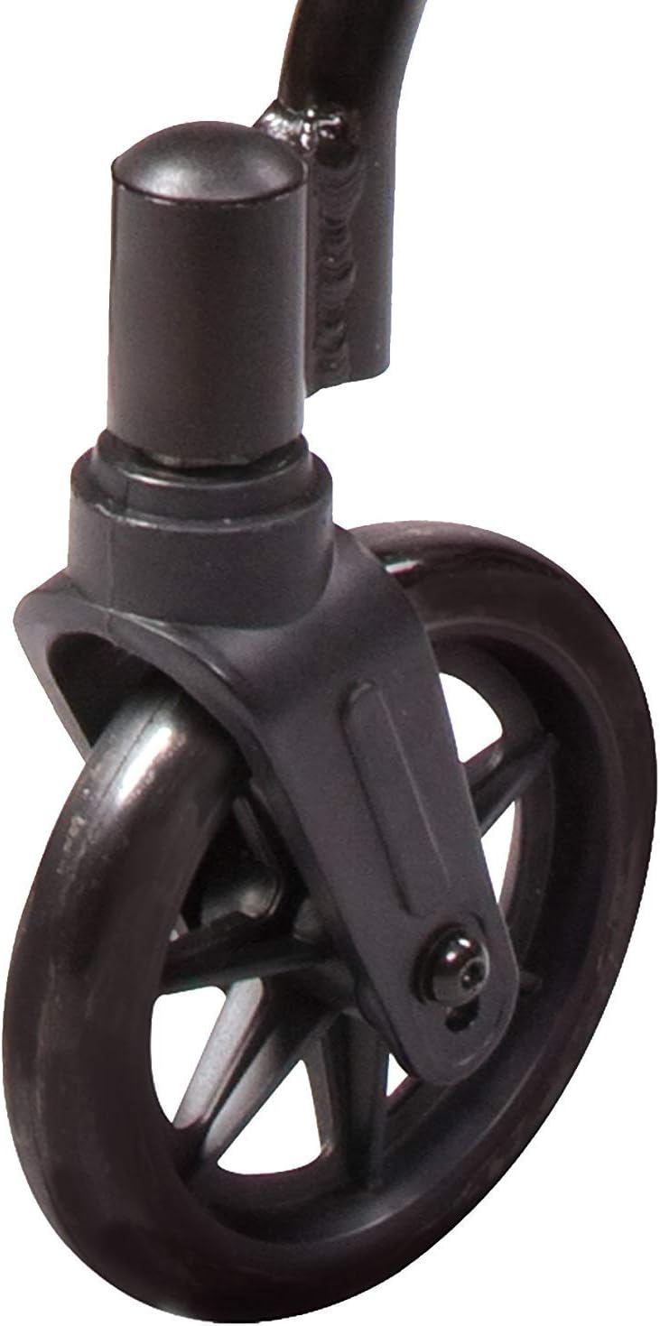 carex step n rest aluminum rollator black