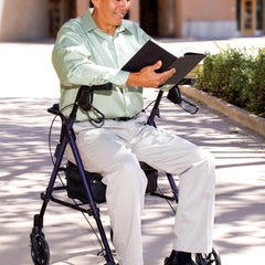 carex step n rest aluminum rollator black