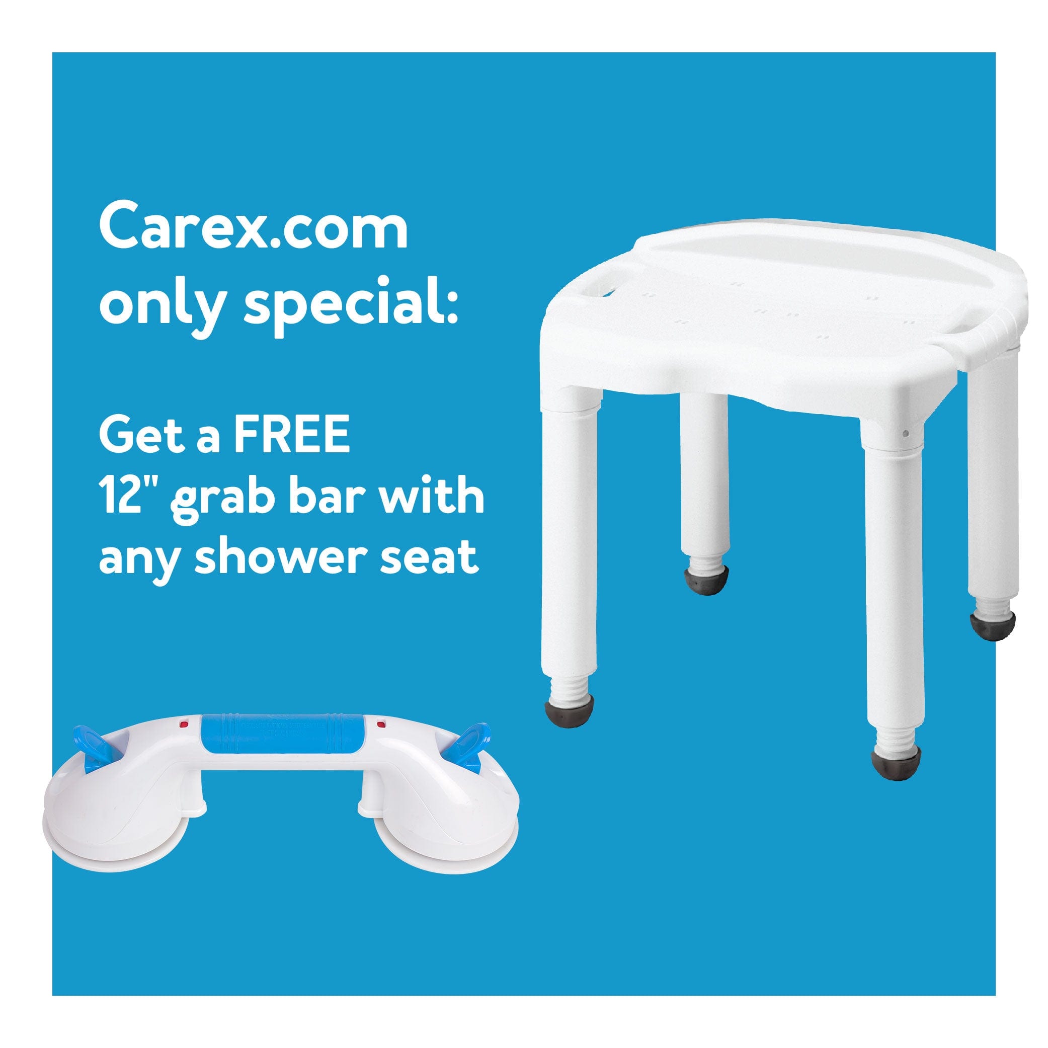 carex universal bath seat without back