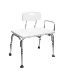 Carex Knocked Down Bath Transfer Bench Arm Rail 16 to 20 Inch Seat Height 300 lbs. Weight Capacity