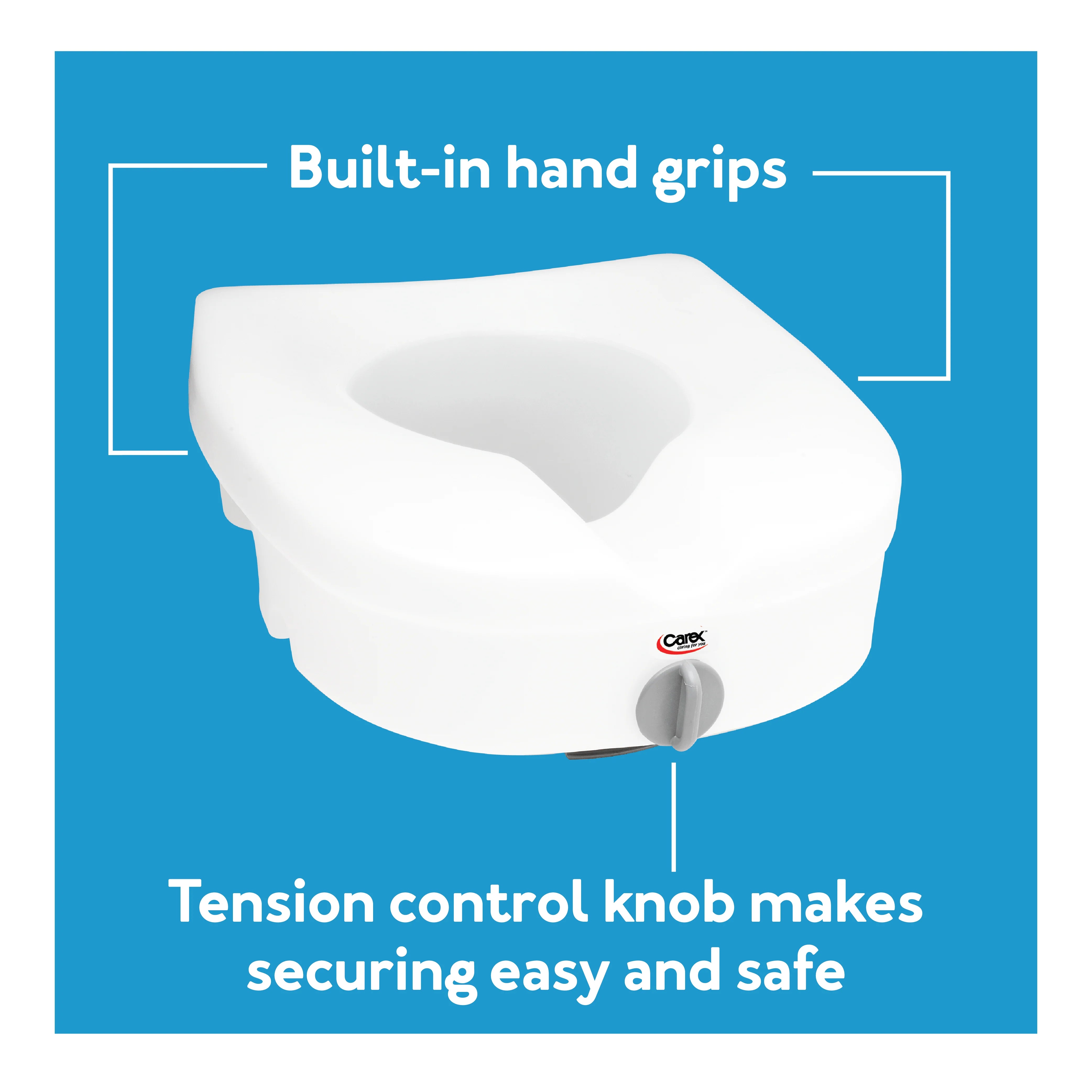 Carex E-Z Lock Raised Toilet Seat
