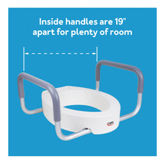 Carex Toilet Seat Elevator with Handles - Elongated