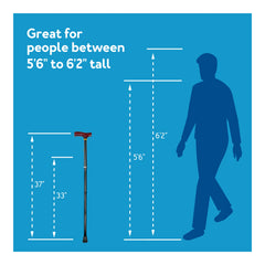 Designer Folding Cane - Black