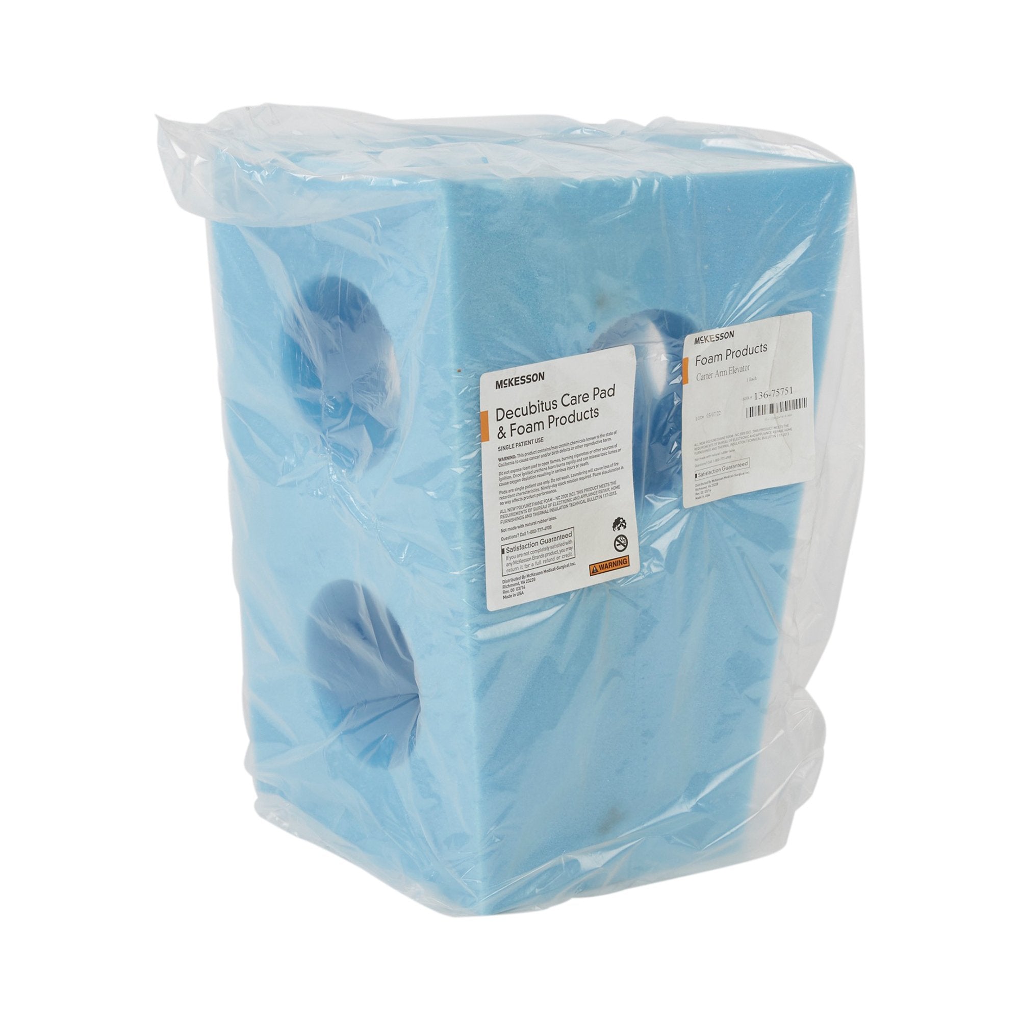 carter arm elevator mckesson 12 w x 9 d x 16 h inch foam freestanding packaging type each