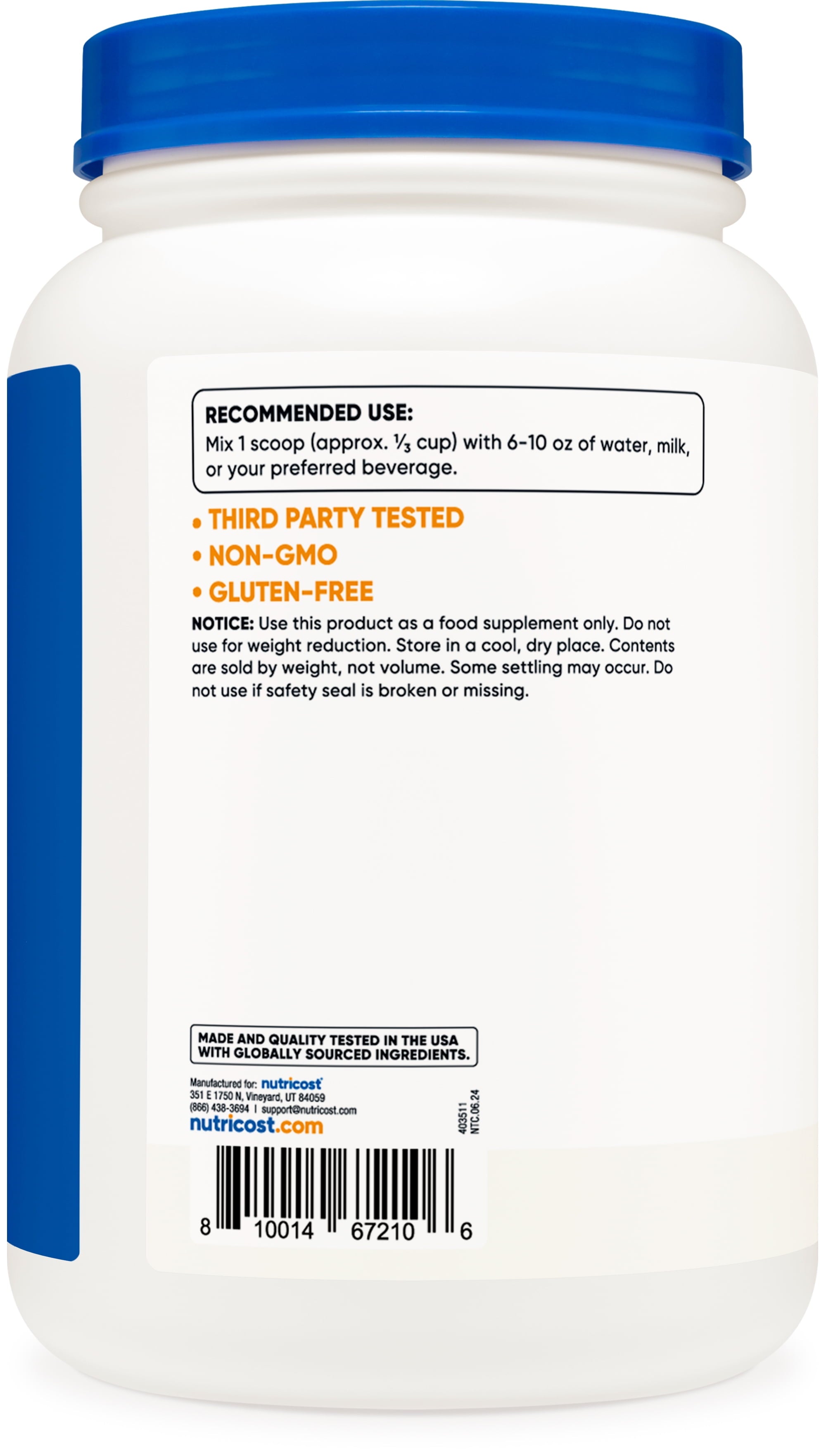 Casein Protein Powder 2Lb Micellar Casein (Unflavored)