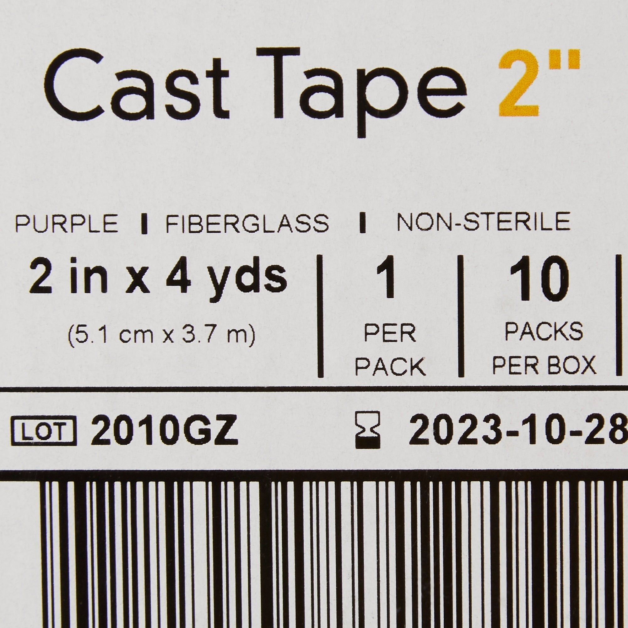 cast tape mckesson 2 inch x 12 foot fiberglass purple packaging type box