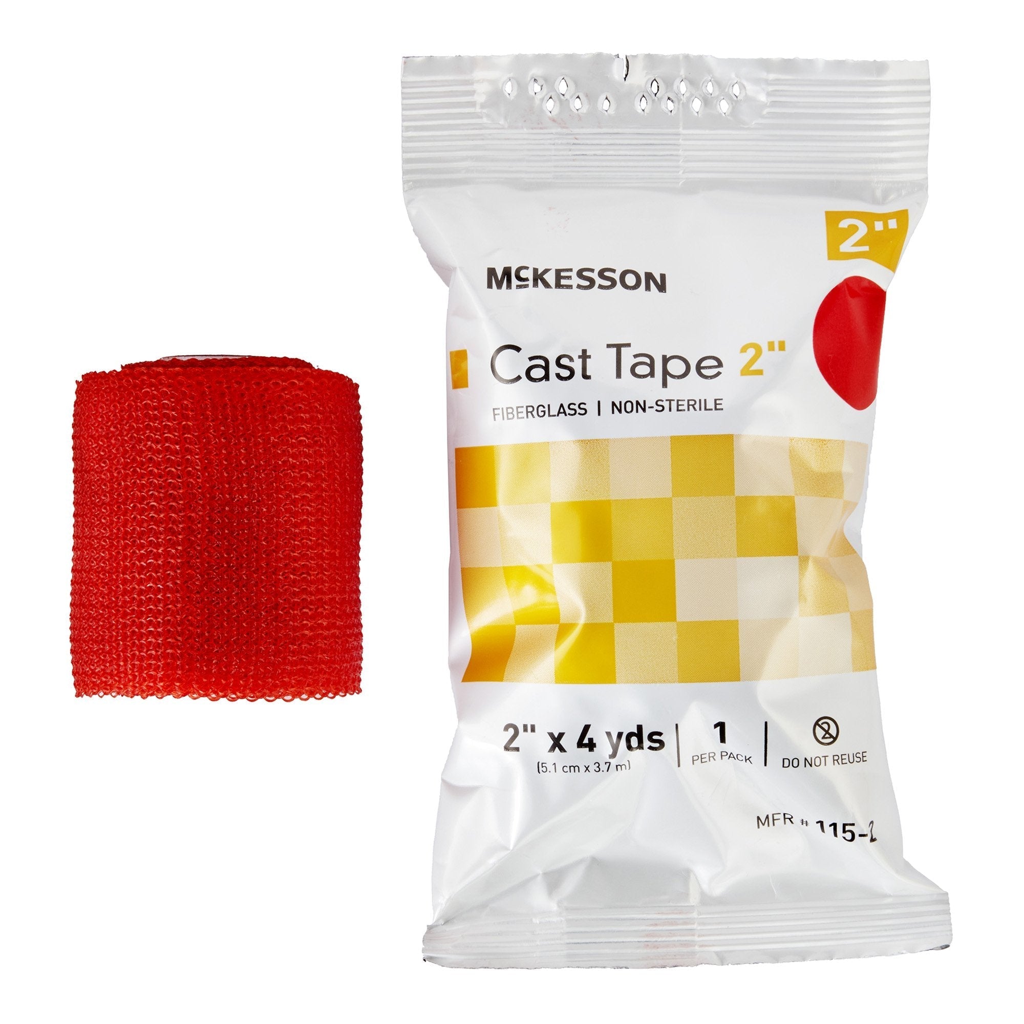 Cast Tape McKesson 2 Inch X 12 Foot Fiberglass Red