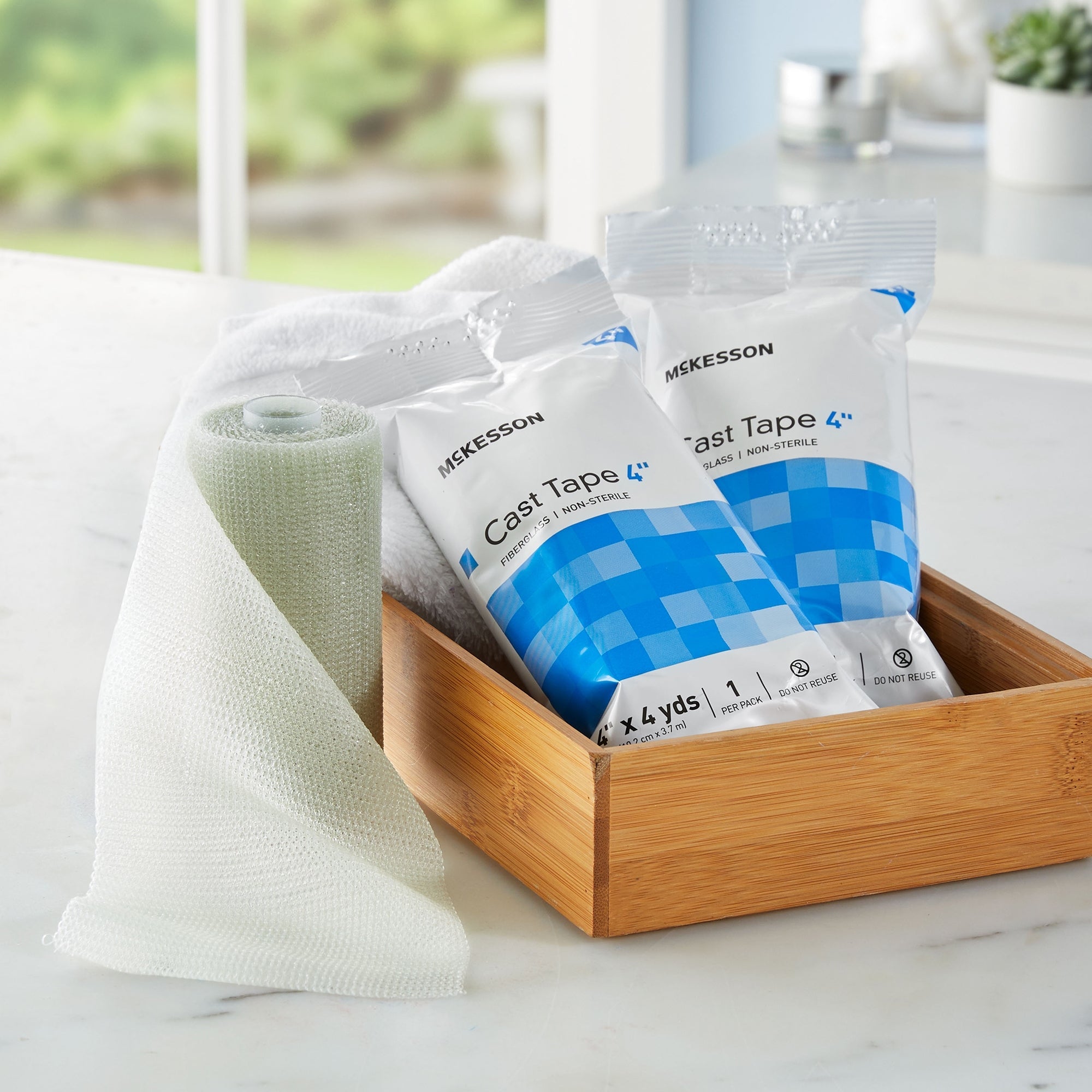 cast tape mckesson 4 inch x 12 foot fiberglass white packaging type box