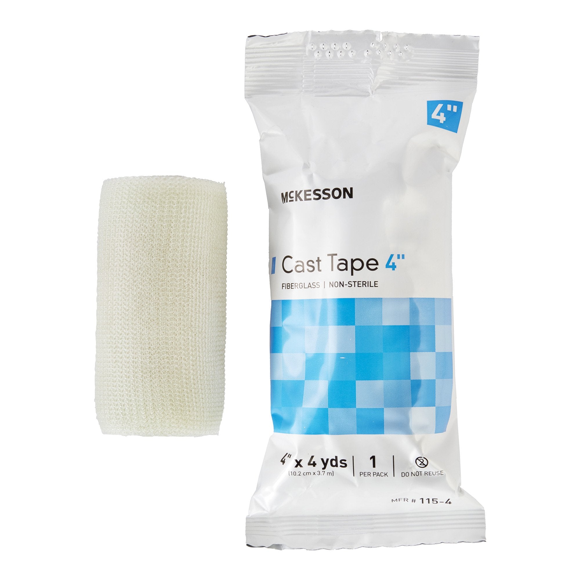 Cast Tape McKesson 4 Inch X 12 Foot Fiberglass White