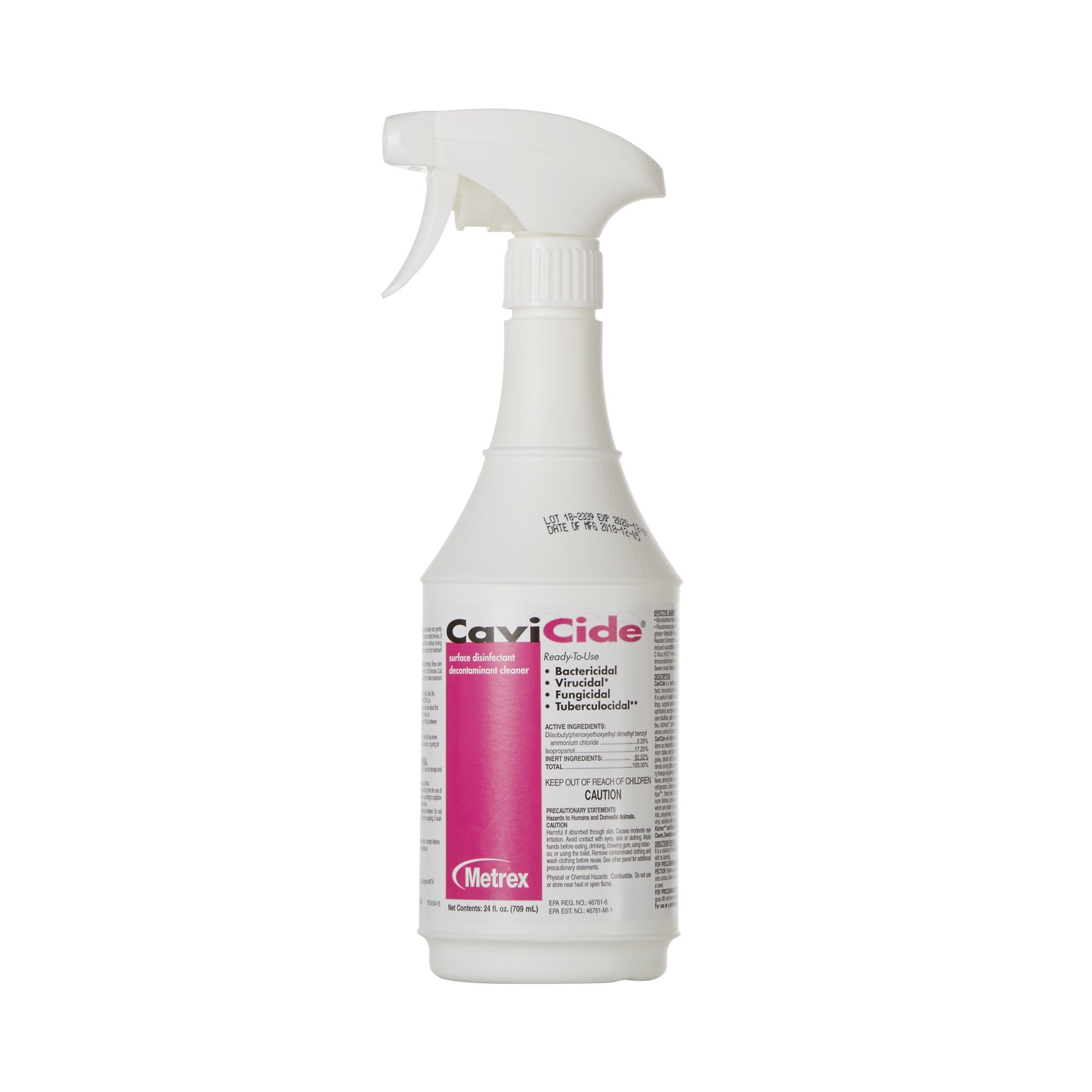 CaviCide Surface Disinfectant Cleaner Alcohol Based Manual Pour Liquid 24 oz. Bottle Alcohol Scent NonSterile