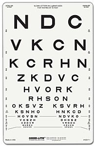 Eye Chart Good-Lite 10 Foot Distance Acuity Test