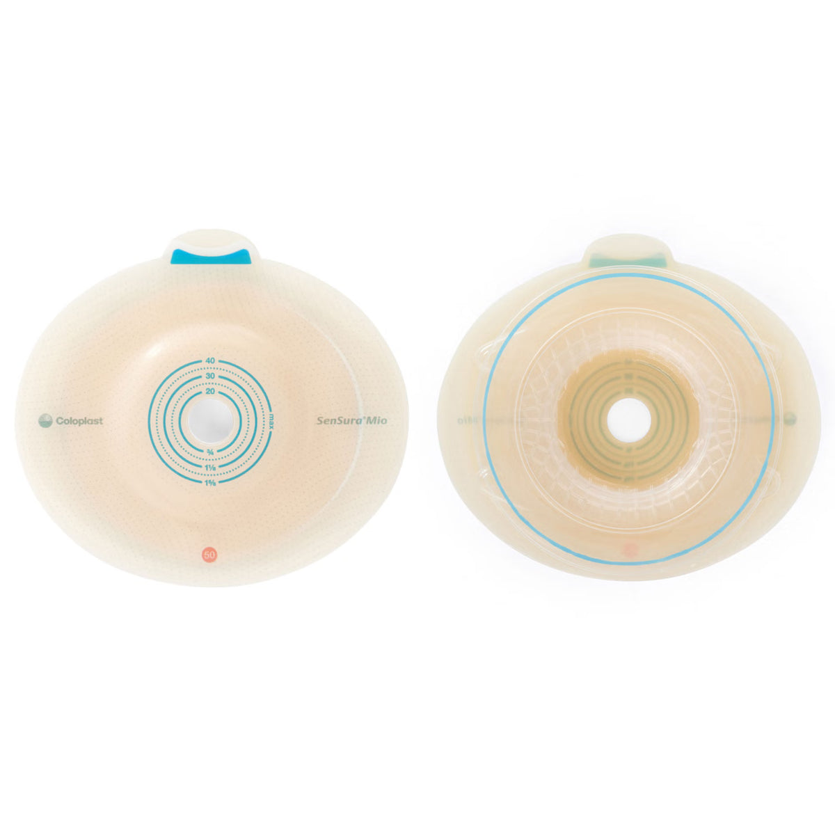 Ostomy Barrier SenSura Mio Convex Trim to Fit, Extended Wear Elastic Adhesive 50 mm Flange Red Code System 15 to 40 mm Opening | 5/Box Default Title