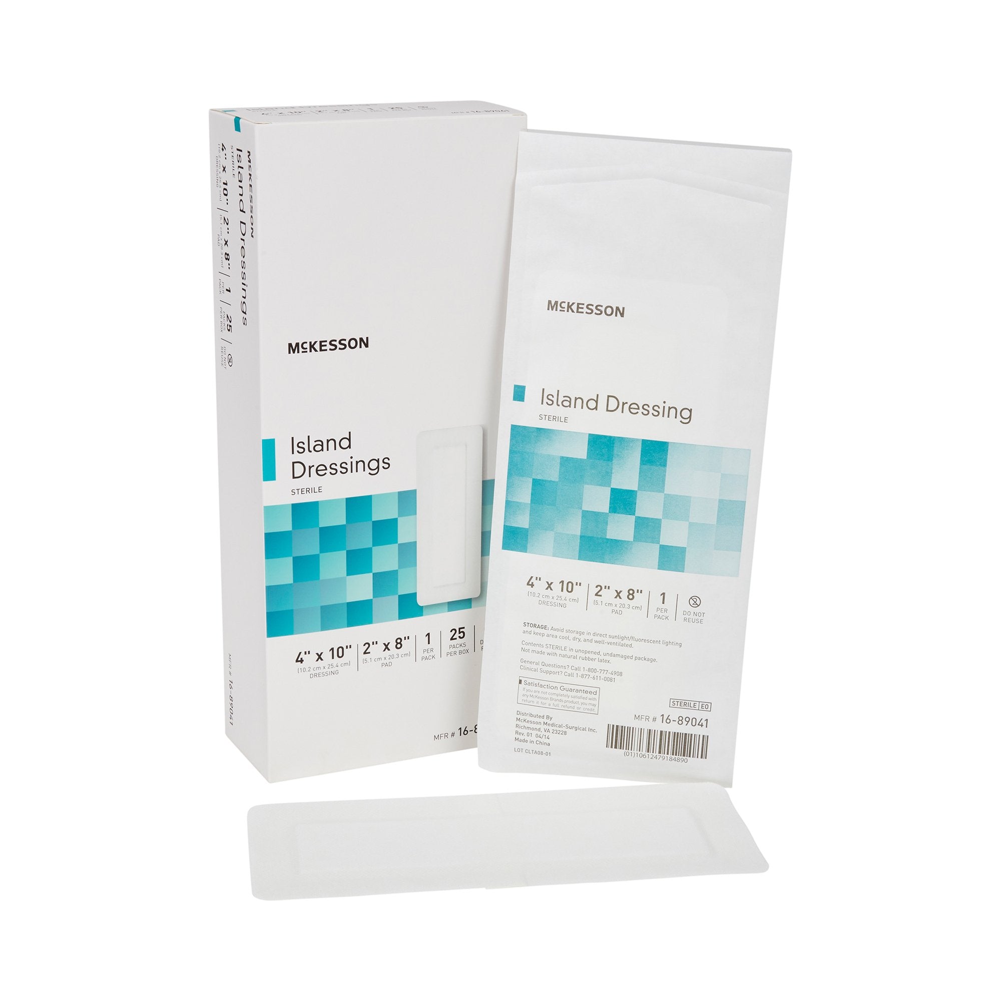 Island Dressing McKesson 4 X 10 Inch Rectangle Sterile