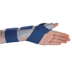 Thumb Splint ThumbSPICA Adult Large / X-Large Hook and Loop Strap Closure Left or Right Hand Blue / Gray,Packaging Type- Each Default Title