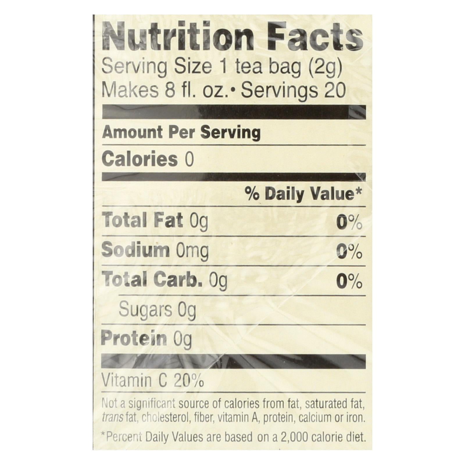 celestial seasonings green tea honey lemon ginseng with white tea 20 tea bags case of 6