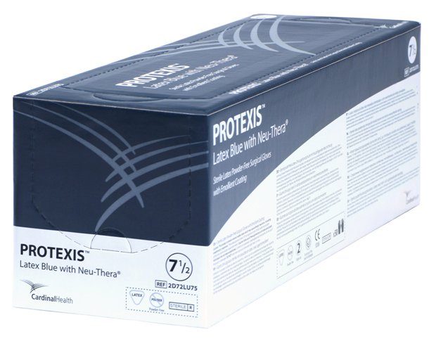 Surgical Glove Protexis Latex Blue with Neu-Thera Size 7 Sterile Latex Standard Cuff Length Smooth Blue Not Chemo Approved