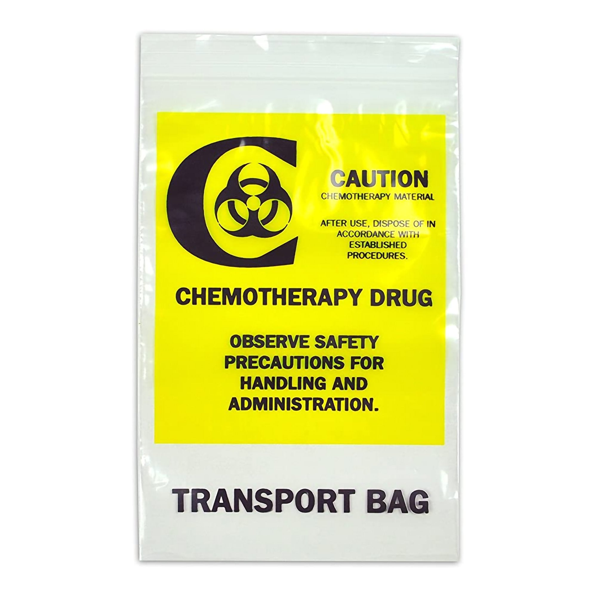 Chemo Drug Transport Bag Elkay Plastics Clear Bag LDPE 12 X 15 Inch