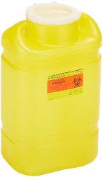 Chemotherapy Waste Container BD Yellow Base 18 H X 10 1/2 W X 7 1/2 D Inch Vertical Entry 5 Gallon