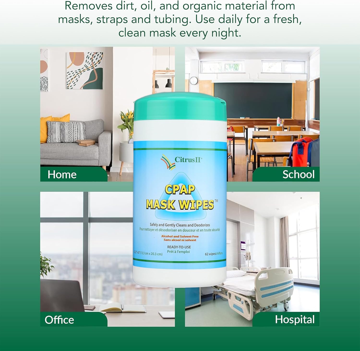 citrus ll cpap mask cleaner wipe citrus ii cpap wipes mk686905ea