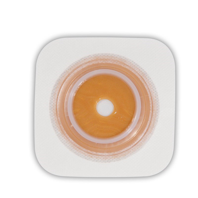 Ostomy Barrier Sur Fit Natura Trim to Fit, Extended Wear Stomahesive Without Tape 32 mm Flange Sur Fit Natura System Hydrocolloid 1/2 to 3/4 Inch Opening 4 X 4 Inch