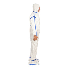 Cleanroom Coverall with Hood and Boot Covers 3X Large White Disposable Sterile