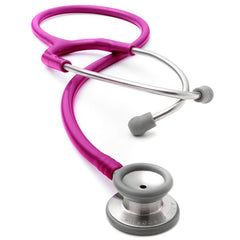 Clinician Stethoscope Adscope 604 Metallic Raspberry 1 Tube 22 Inch Tube Double Sided Chestpiece
