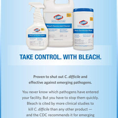 clorox healthcare bleach surface disinfectant cleaner germicidal trigger spray liquid 32 oz bottle fruity floral bleach scent nonsterile