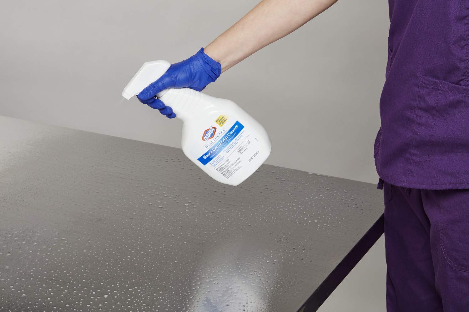 clorox healthcare bleach surface disinfectant cleaner germicidal trigger spray liquid 32 oz bottle fruity floral bleach scent nonsterile