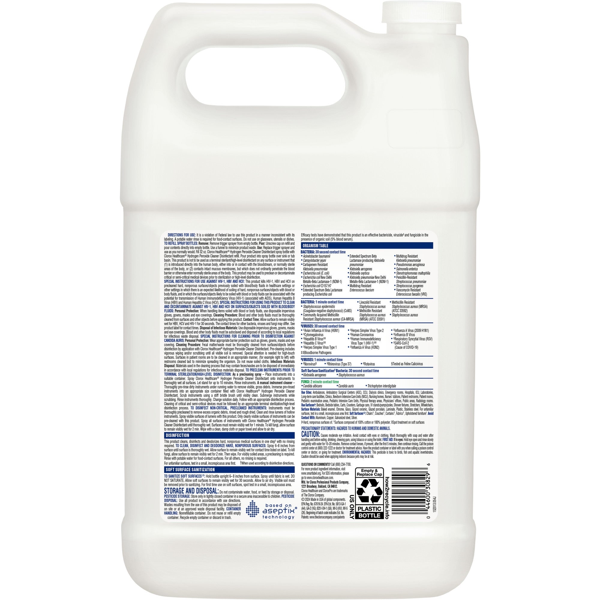 clorox healthcare hydrogen peroxide cleaner disinfectant jug 1 gal clorox healthcare surface disinfectant cleaner refill mk914232ea