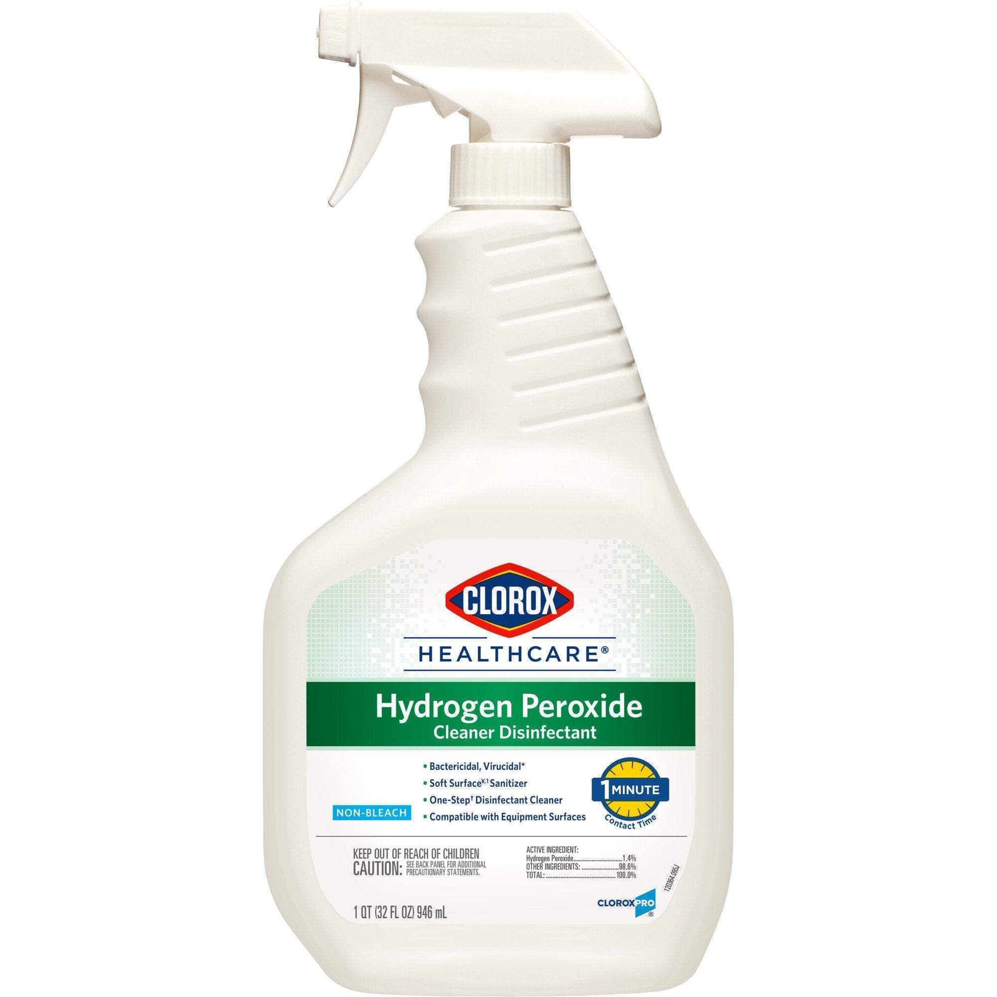 Clorox Healthcare Surface Disinfectant Cleaner Peroxide Based Trigger Spray Liquid 32 oz. Bottle Unscented NonSterile