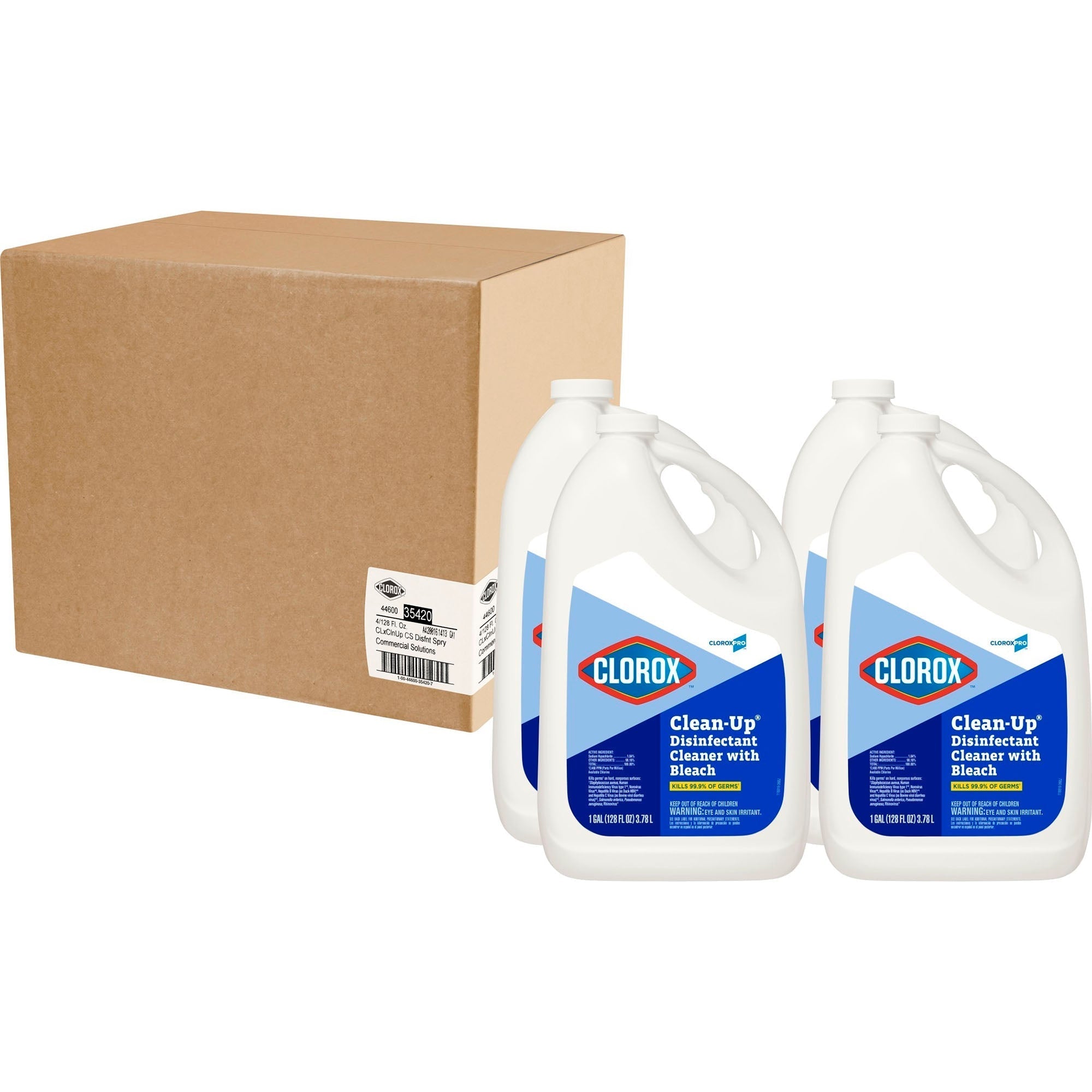 clorox pro clorox clean up disinfectant cleaner with bleach jug 1 gal cloroxpro clorox clean up with bleach surface disinfectant cleaner refill mk898752ea