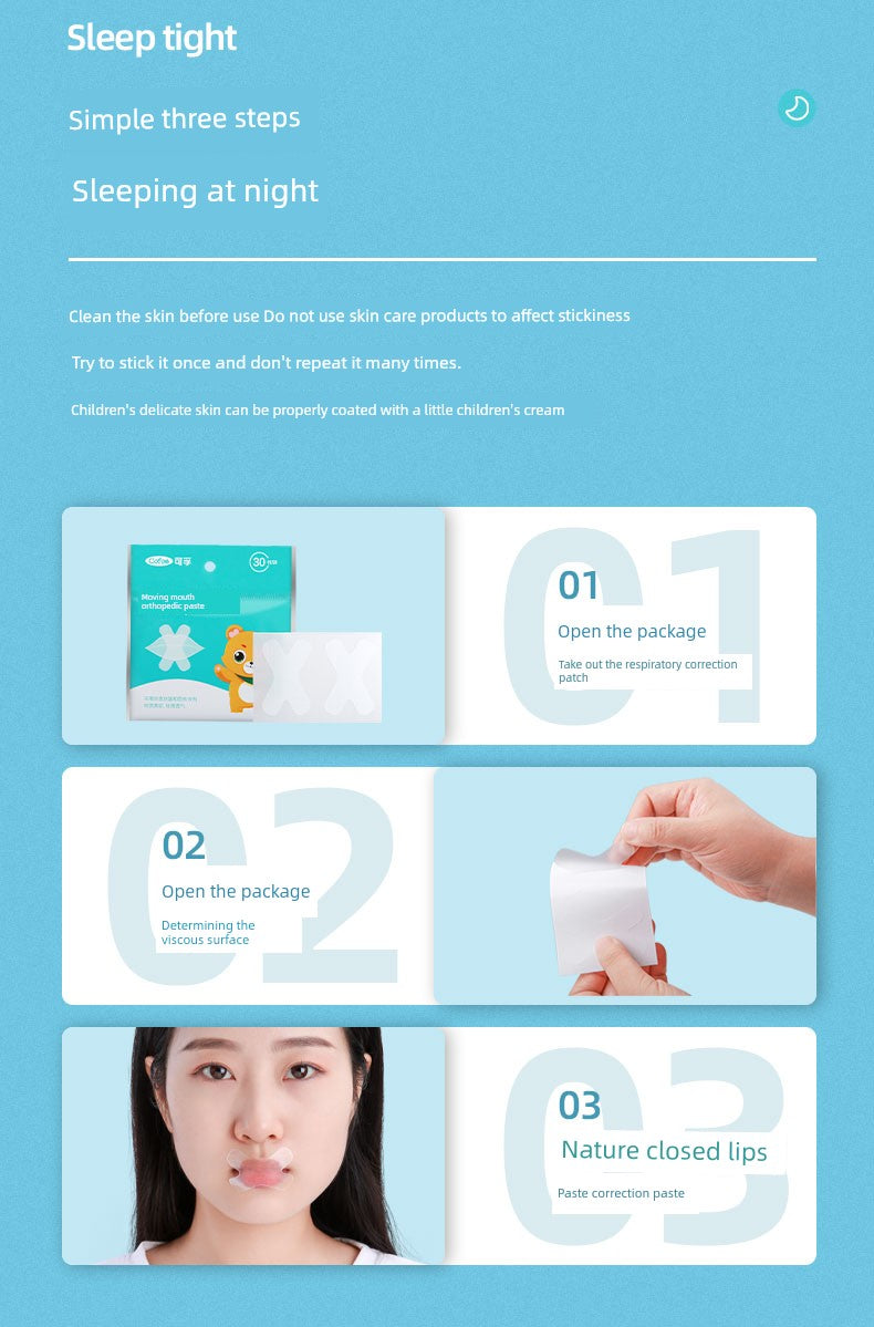 closed mouth brace adult sleep anti open mouth anti snoring paster