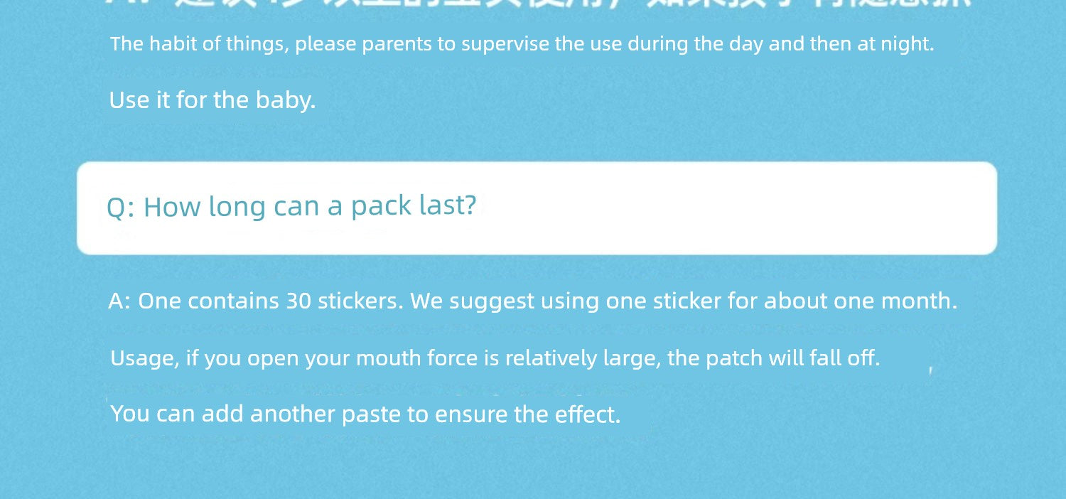 closed mouth brace adult sleep anti open mouth anti snoring paster