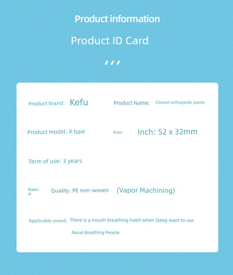 closed mouth brace adult sleep anti open mouth anti snoring paster