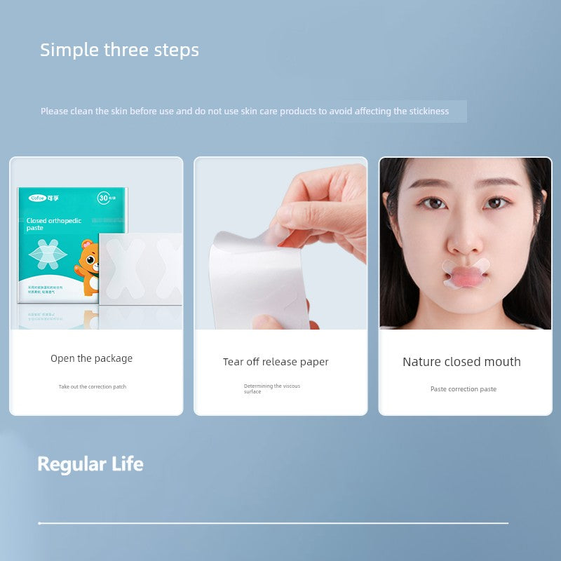 closed mouth brace adult sleep anti open mouth anti snoring paster