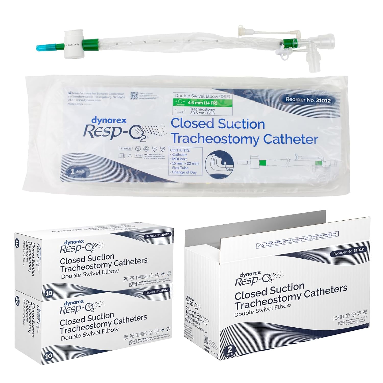 closed suction tracheal catheter w t piece 10fr