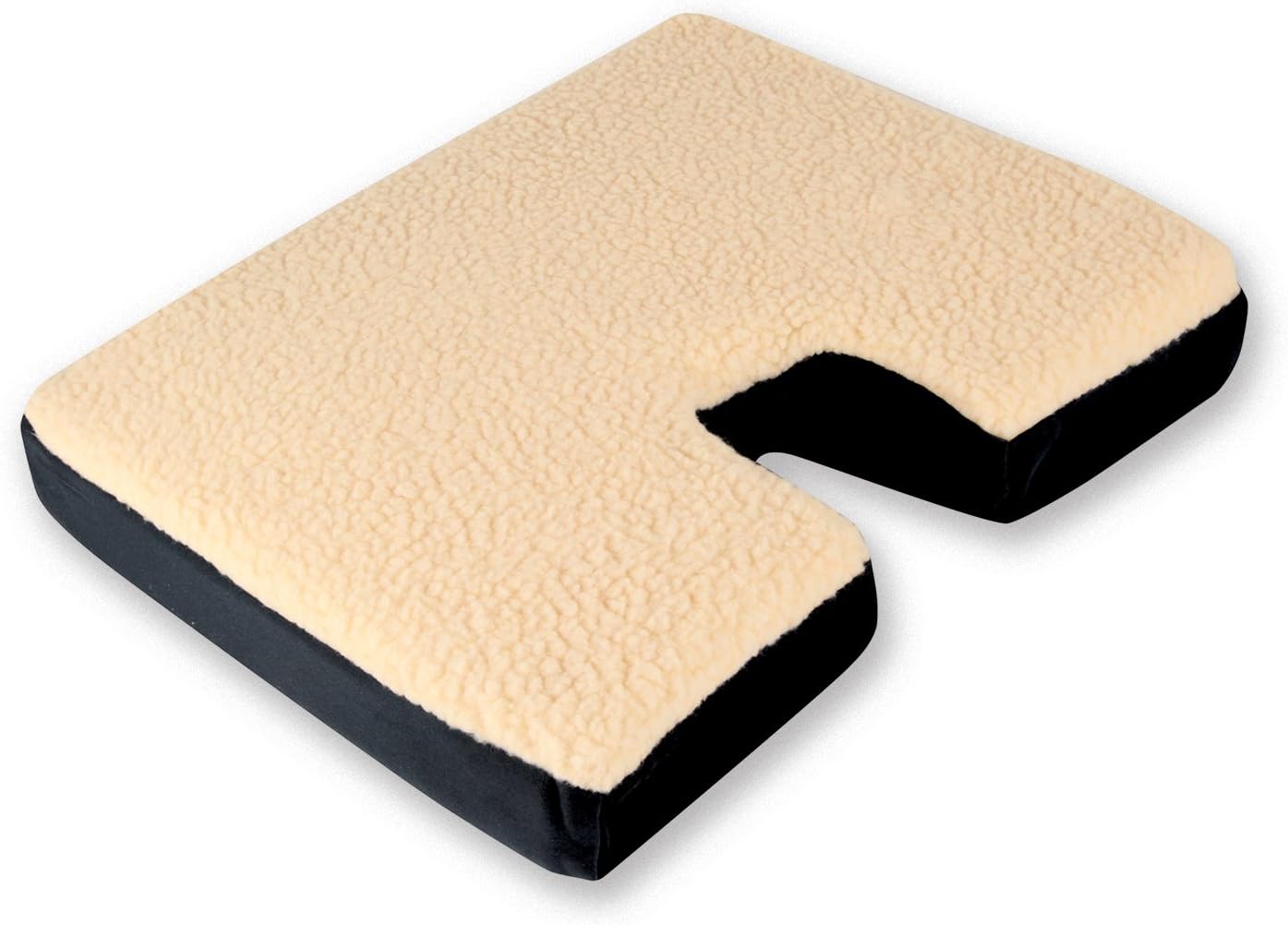 coccyx gel seat cushion w fleece top 18 wx16 d x 3