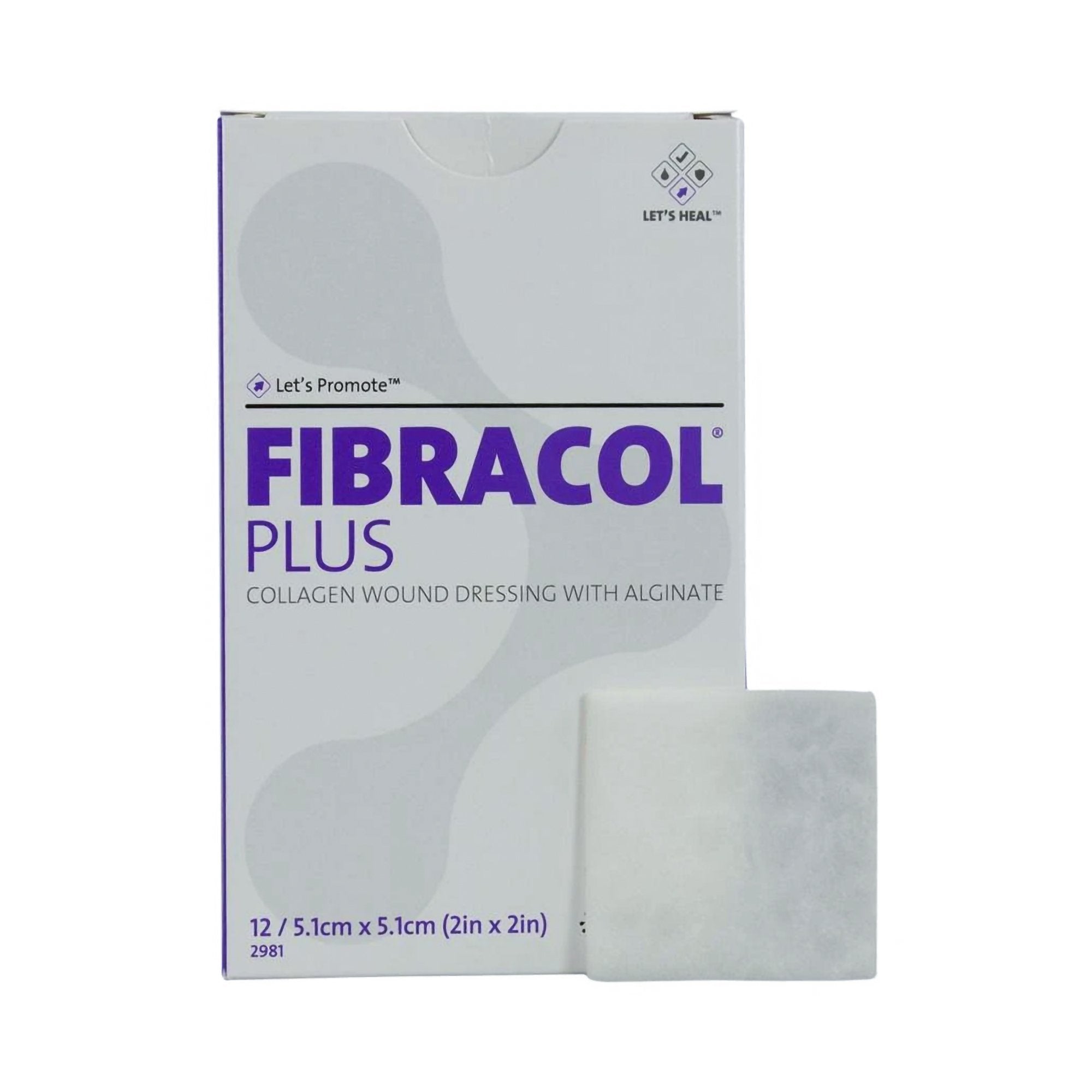 Collagen Dressing Fibracol Plus 2 X 2 Inch Square Sterile