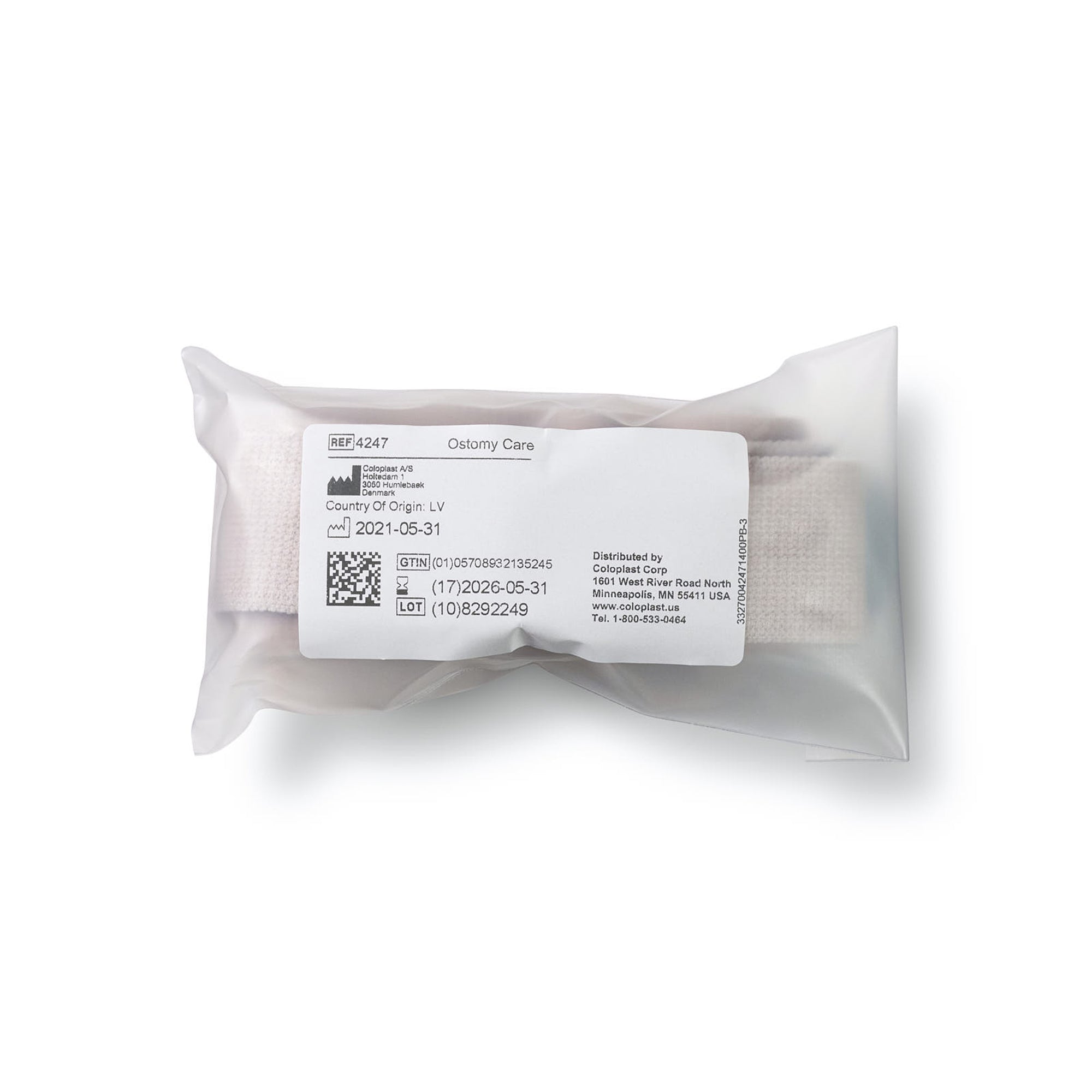 coloplast brava appliance belt neutral grey 4 hooks xxl 61 in length brava ostomy appliance belt mk902062ea
