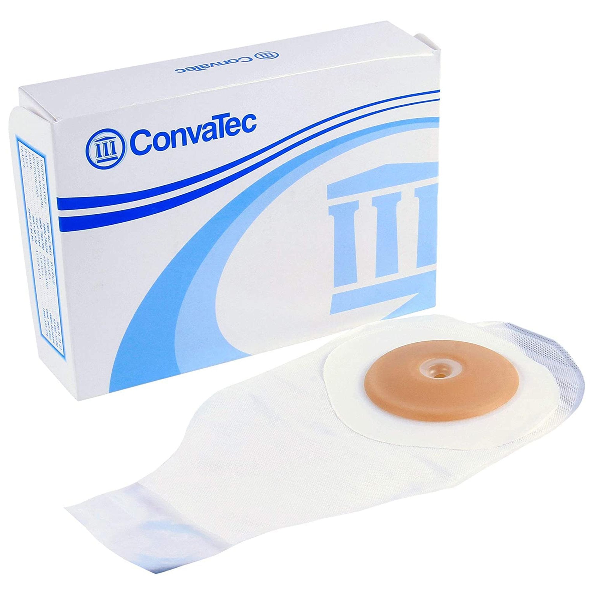 Colostomy Pouch ActiveLife One Piece System 12 Inch Length Flat, Pre Cut 1 Inch Stoma Drainable