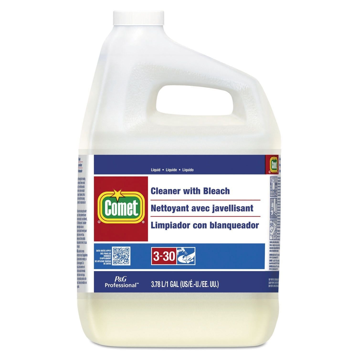 Comet with Bleach Surface Disinfectant Cleaner Manual Pour Liquid 1 gal. Jug Bleach Scent NonSterile