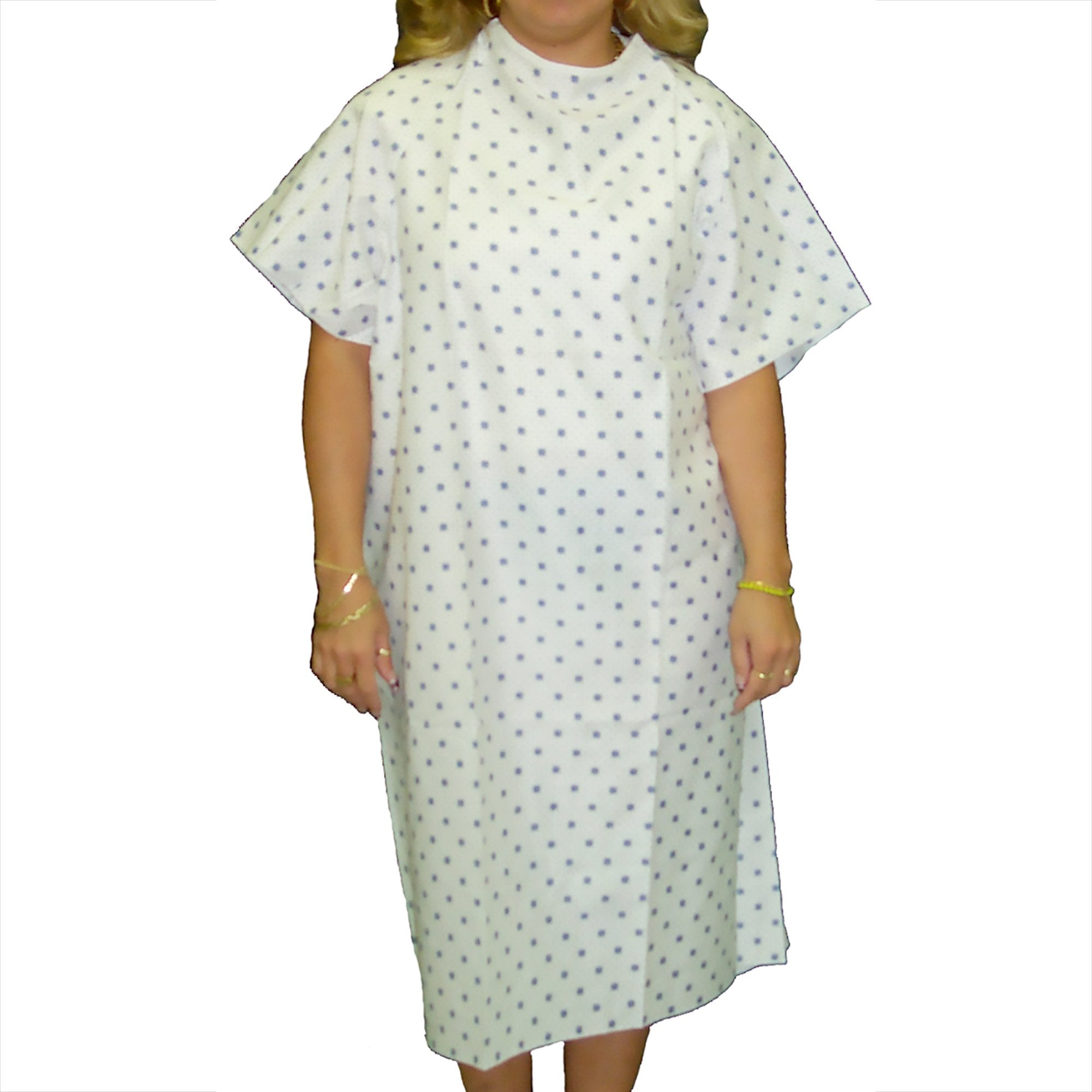 Patient Exam Gown One Size Fits Most Snowflake Print Reusable