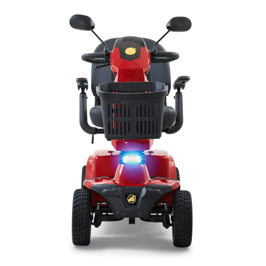 companiontm ii 4 wheel elec scooter vermillion red full sz