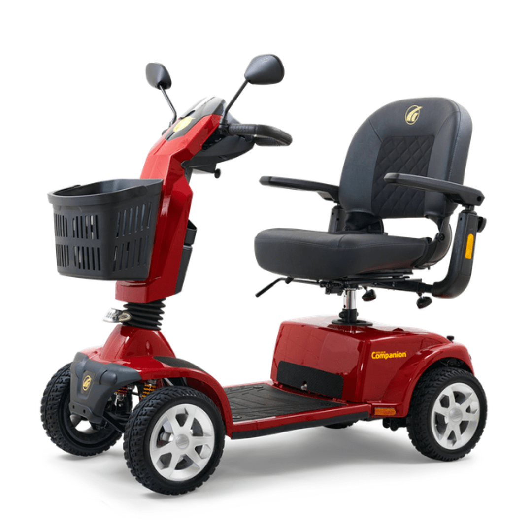 companiontm ii 4 wheel elec scooter vermillion red full sz