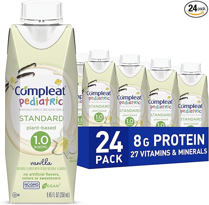 compleat pediatric standard plant based 1 0 cal tube feed formula vanilla compleat pediatric standard 1 0 cal pediatric oral supplement mk1207054ea