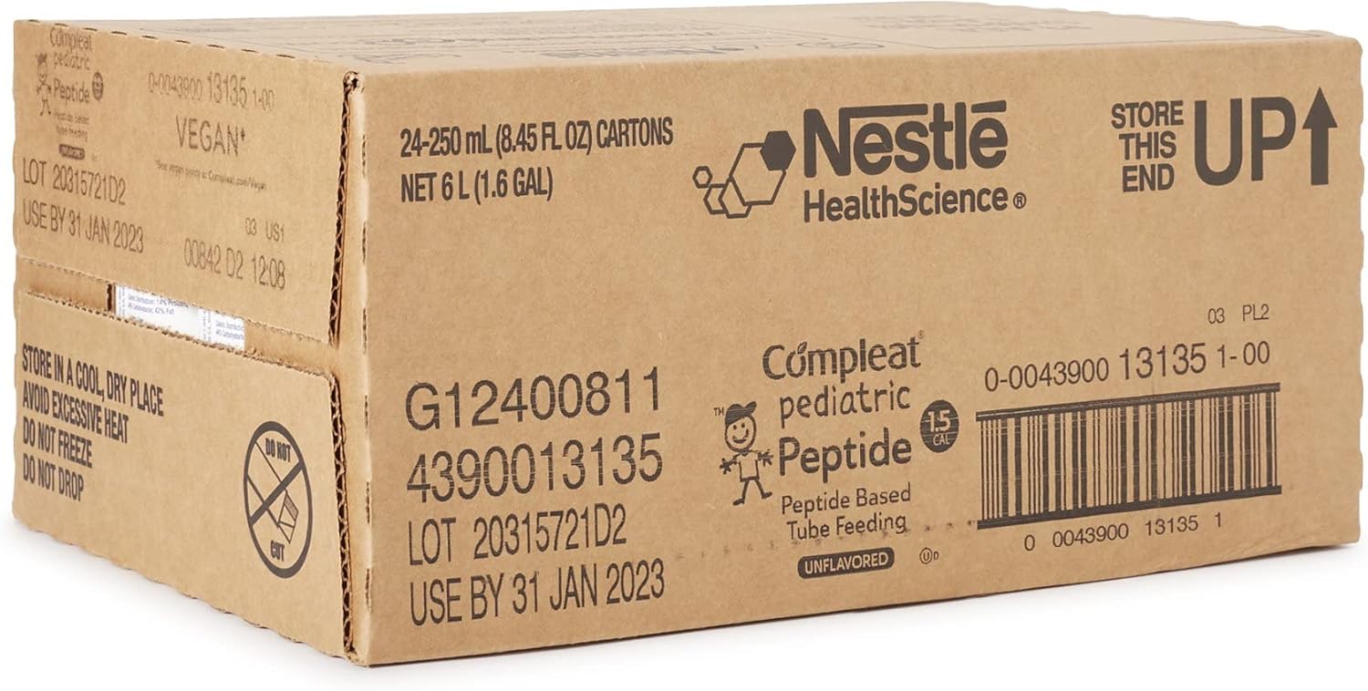 compleat peptide 1 5 nutritionally complete tube feeding formula 8 45 oz compleat peptide 1 5 pediatric tube feeding formula mk1169395ea