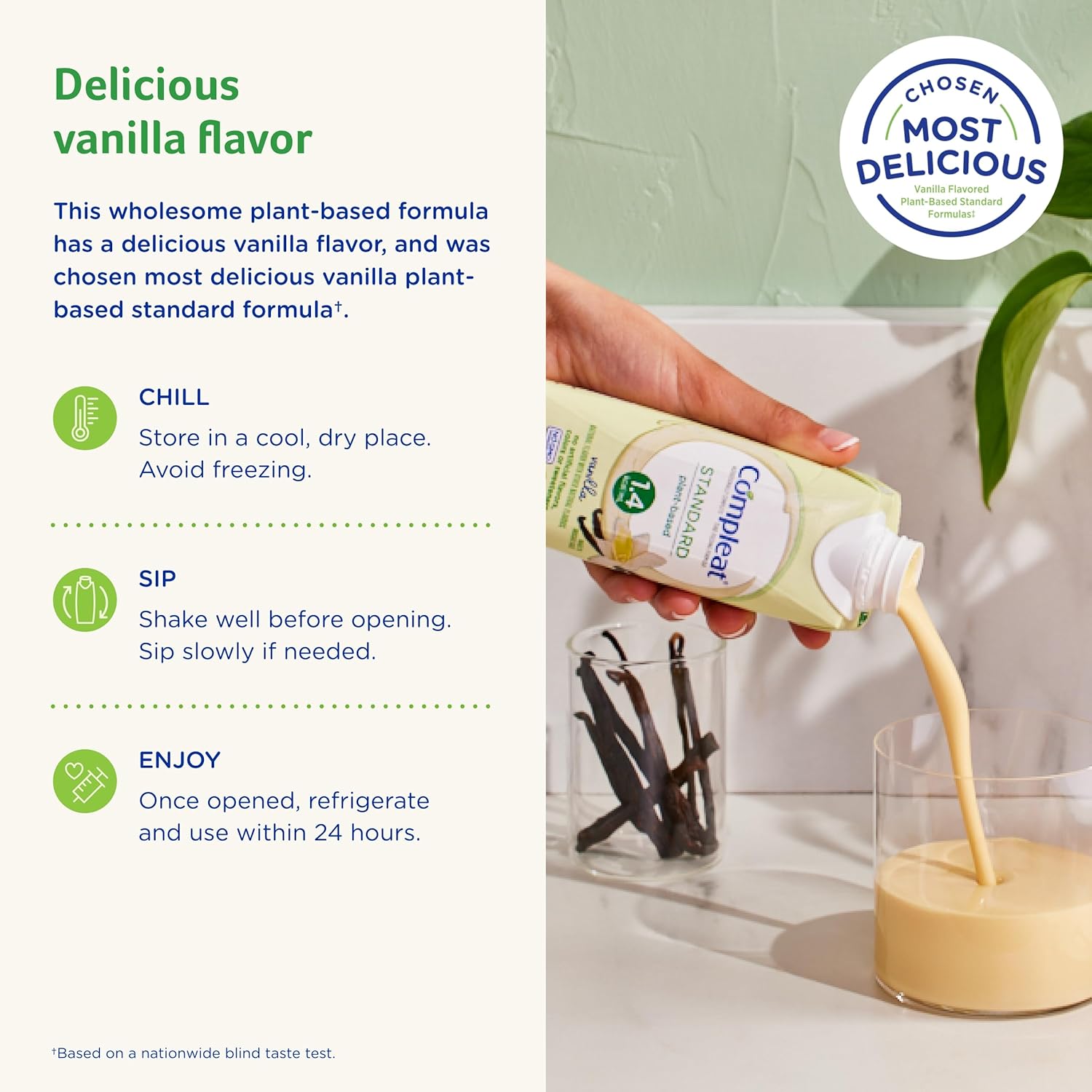 compleat standard 1 4 cal plant based tube feeding formula vanilla 1000 ml compleat standard 1 4 cal tube feeding formula mk1207052ea