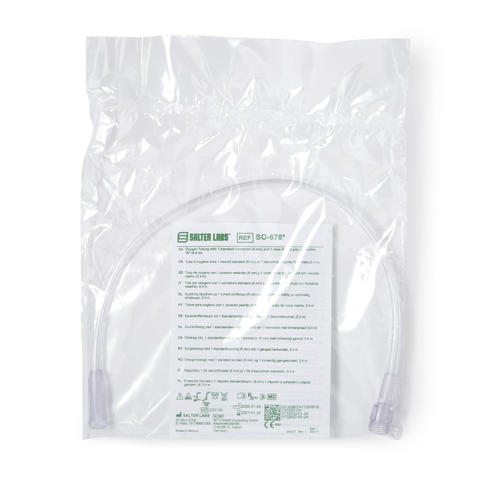 Concentrator Humidifier Adapter Tubing Salter Labs