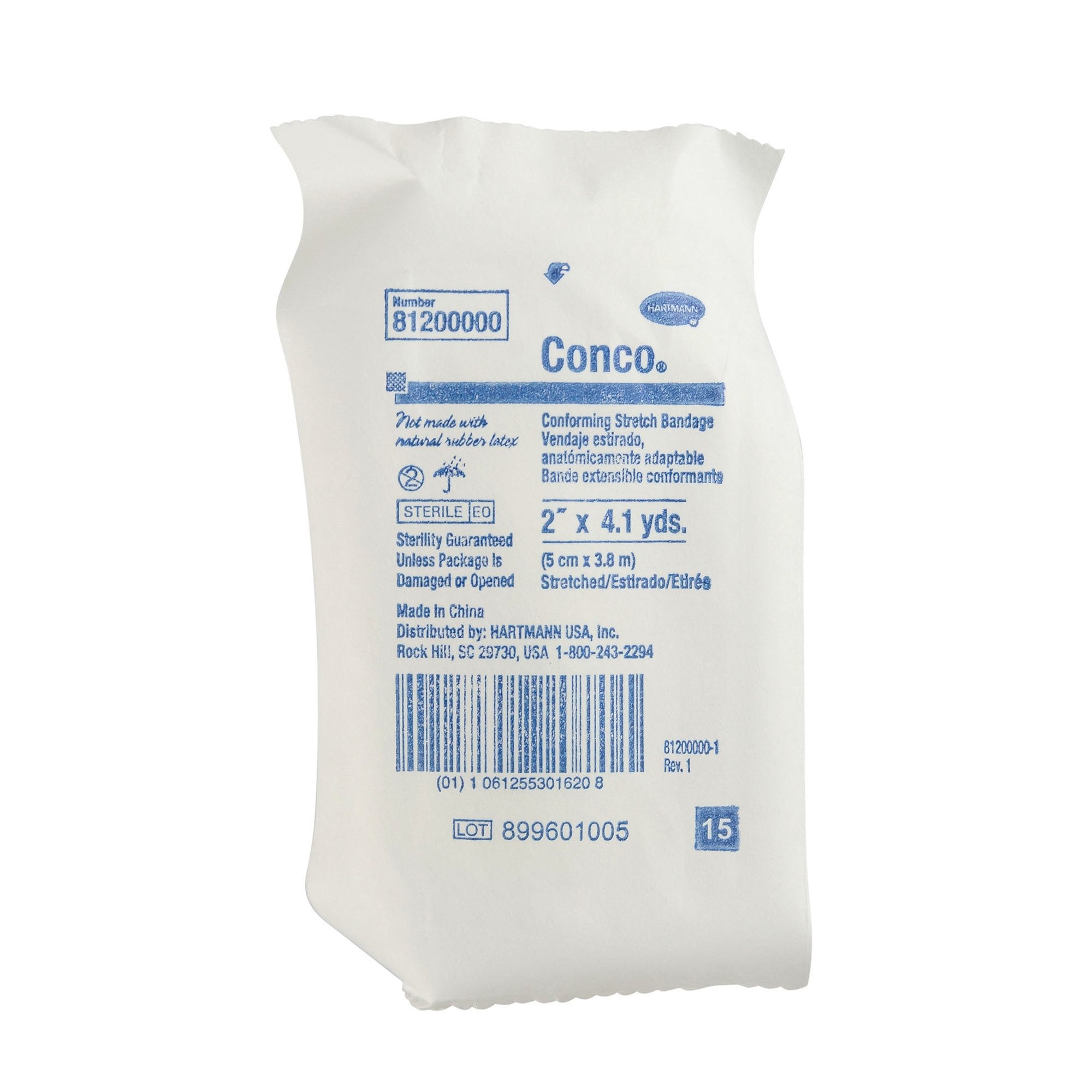 Conforming Bandage Conco 2 Inch X 4.1 Yard 1 Ply Sterile 12 per Bag