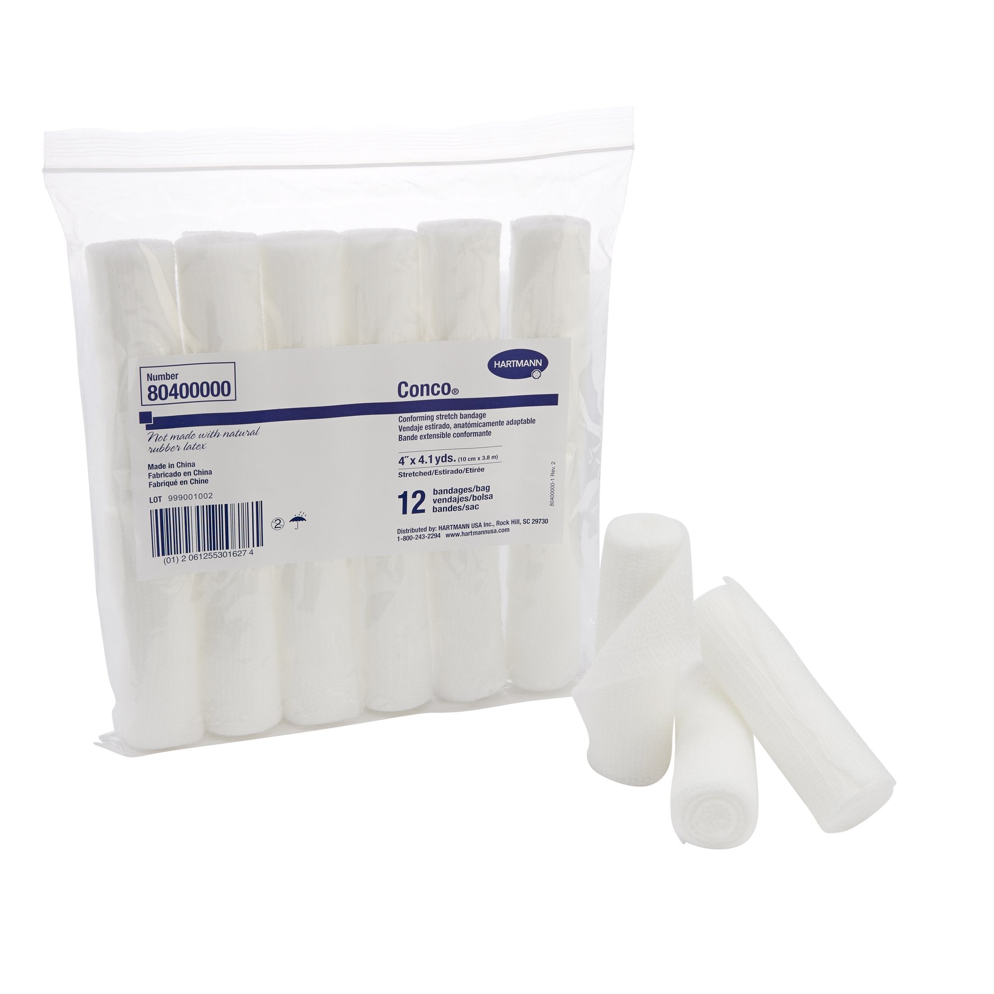 Conforming Bandage Conco 4 Inch X 4 1/10 Yard 1 Ply NonSterile 12 per Pack